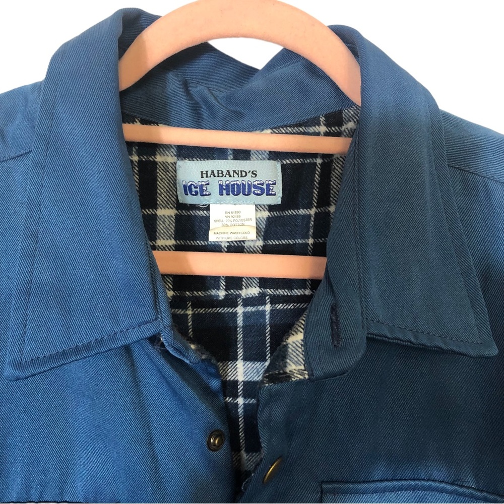 Haband's Ice House, Chore Coat, Dark Teal, Size L, Vintage, EUC